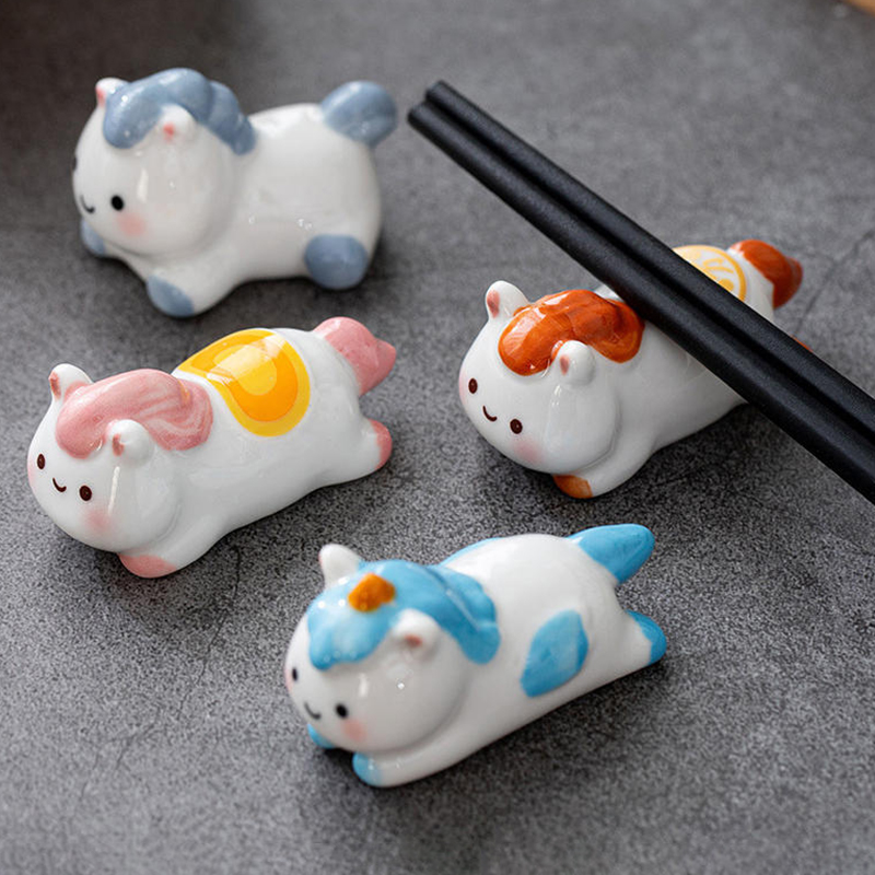 Chopstick Rest Ceramic - 1Pieces Cute Ceramic Horse Chopstick Rest