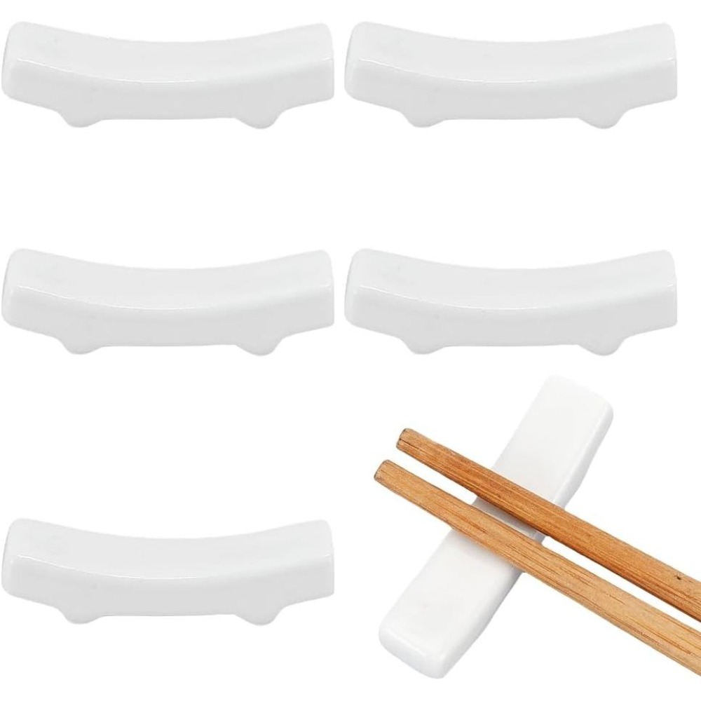 6Pcs White Ceramic Spoon Rest  - đánh giá và giá Chopstick Rest Ceramic