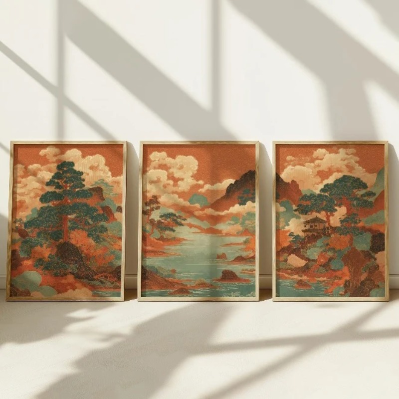 3Pcs Vintage Japanese Ukiyo-e  - đánh giá và giá Japanese Living Lifestyle